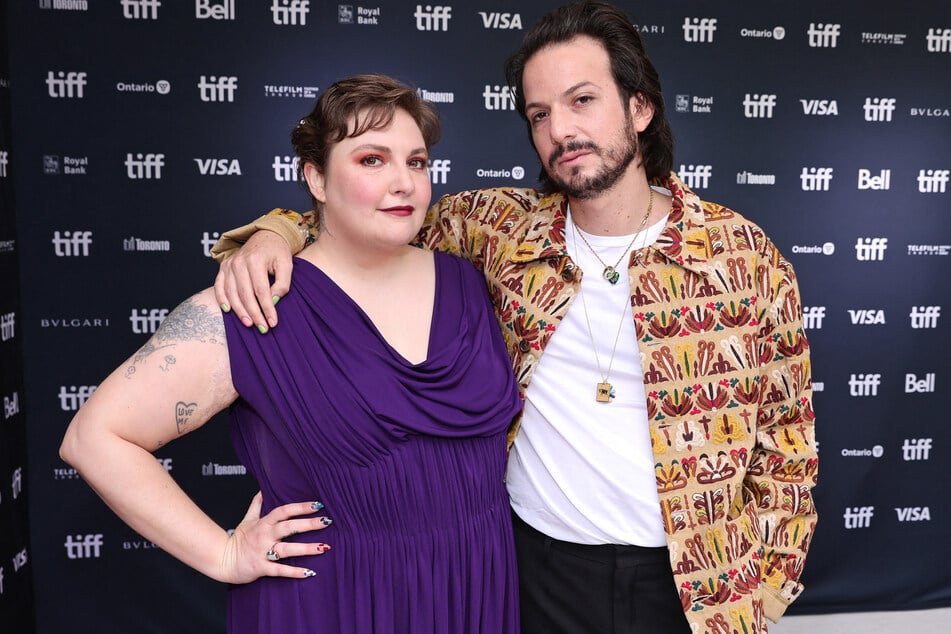 Lena Dunham and musician Luis Felber (r) have been married since 2021. The two became parents last month.