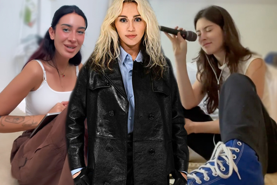 Julia Wolf (l), Miley Cyrus (c), and Gracie Abrams are respectively dropping new music this week.
