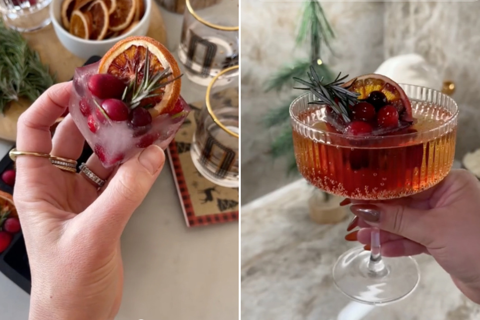 Make festive ice cubes to go with your holiday drink this year and wow your guests.